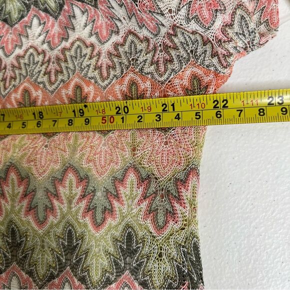 NWT Alfred Dunner Botanical Gardens Chevron Knit Top Necklace Women Size Medium - Picture 9 of 12